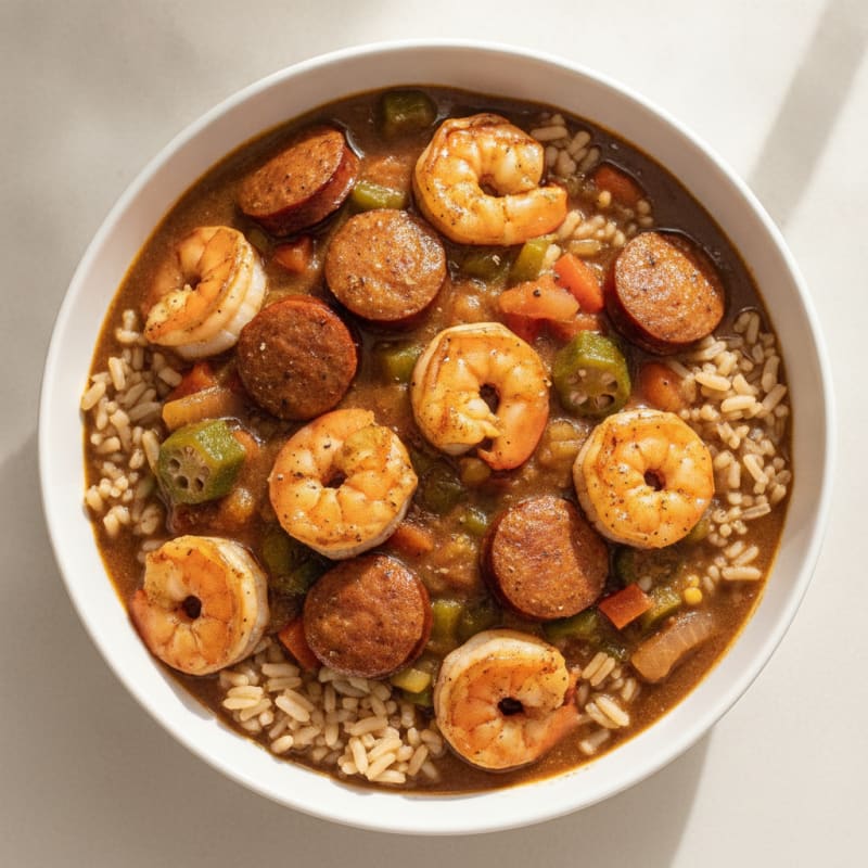 Creole Shrimp and Sausage Gumbo