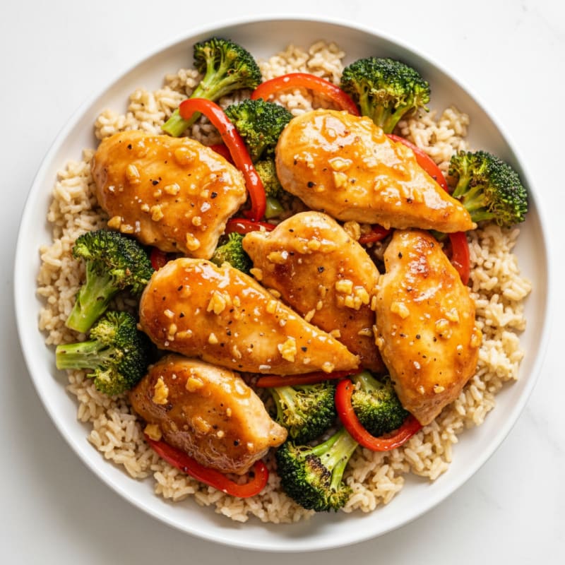 Baked Orange Chicken with Broccoli