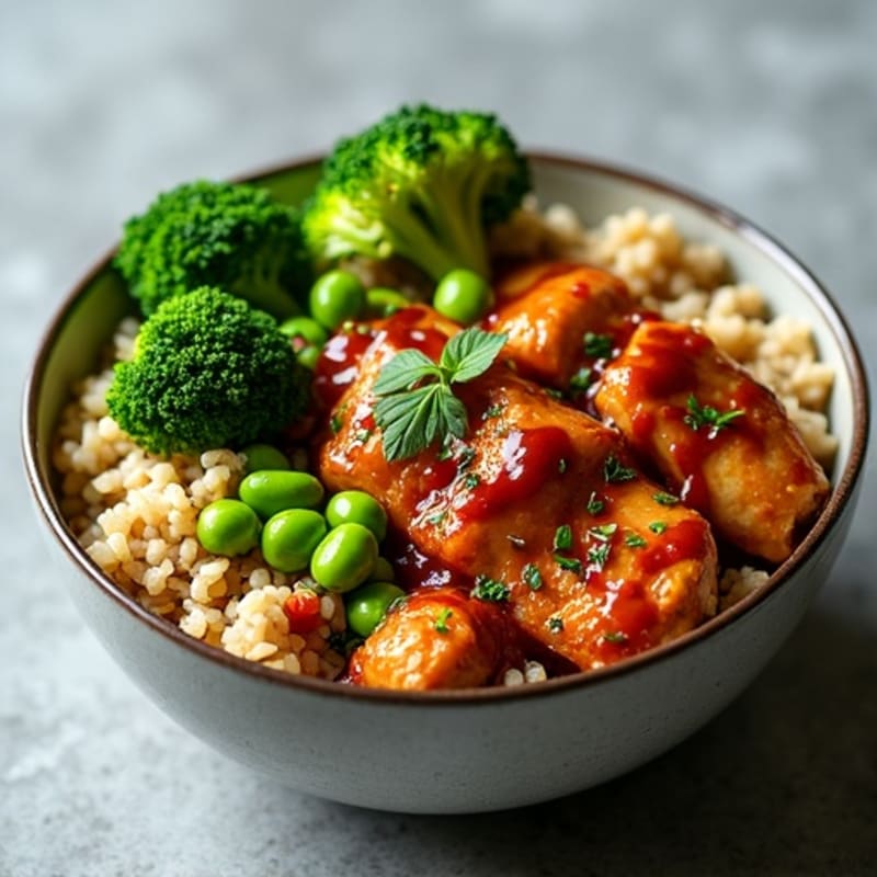 Sticky Ginger-Garlic Teriyaki Chicken Bowl