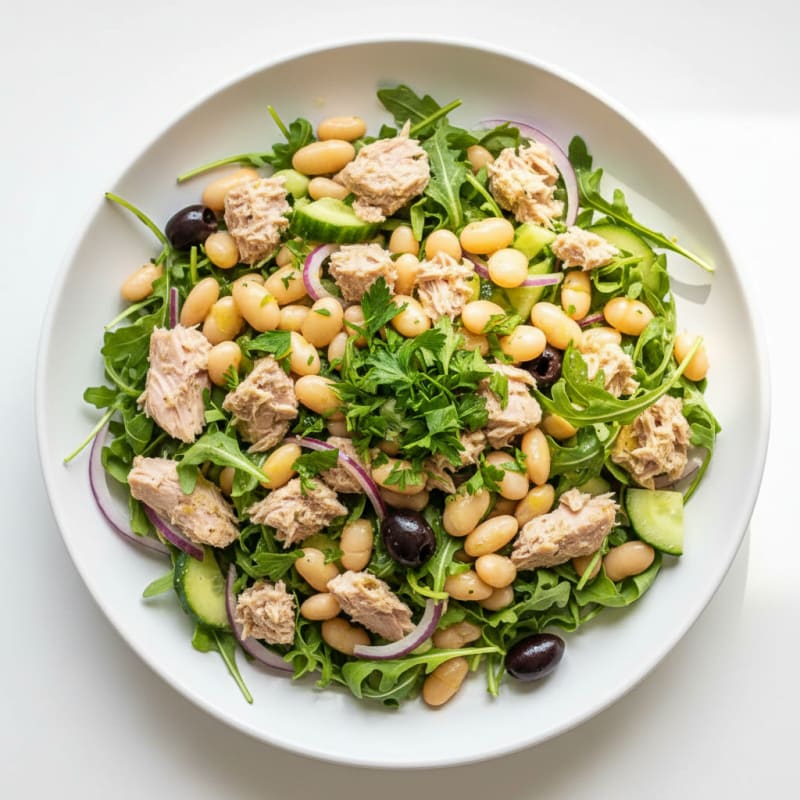 Tuna and White Bean Salad with Lemon Vinaigrette