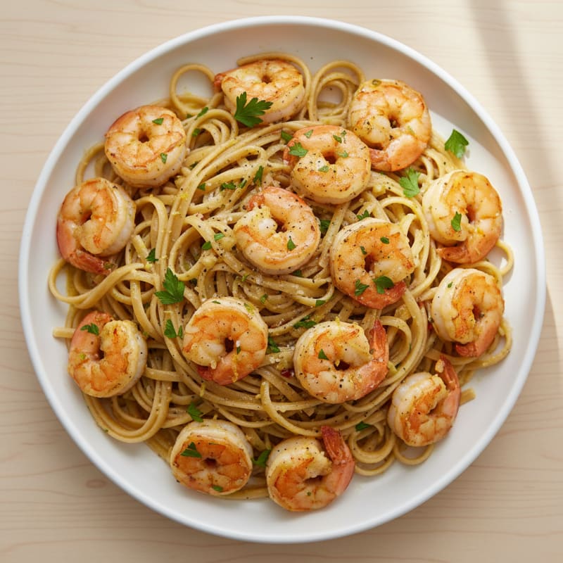 Zesty Garlic Shrimp Scampi with Linguine