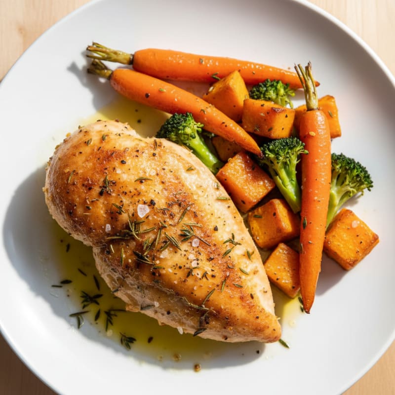 Crispy Roasted Chicken with Herbs