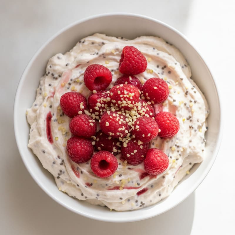 Silky Greek Yogurt Protein Pudding with Berries