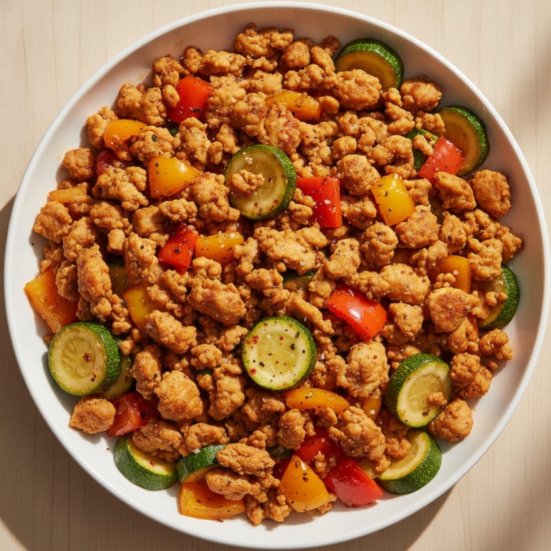 Ground Chicken and Vegetable Skillet