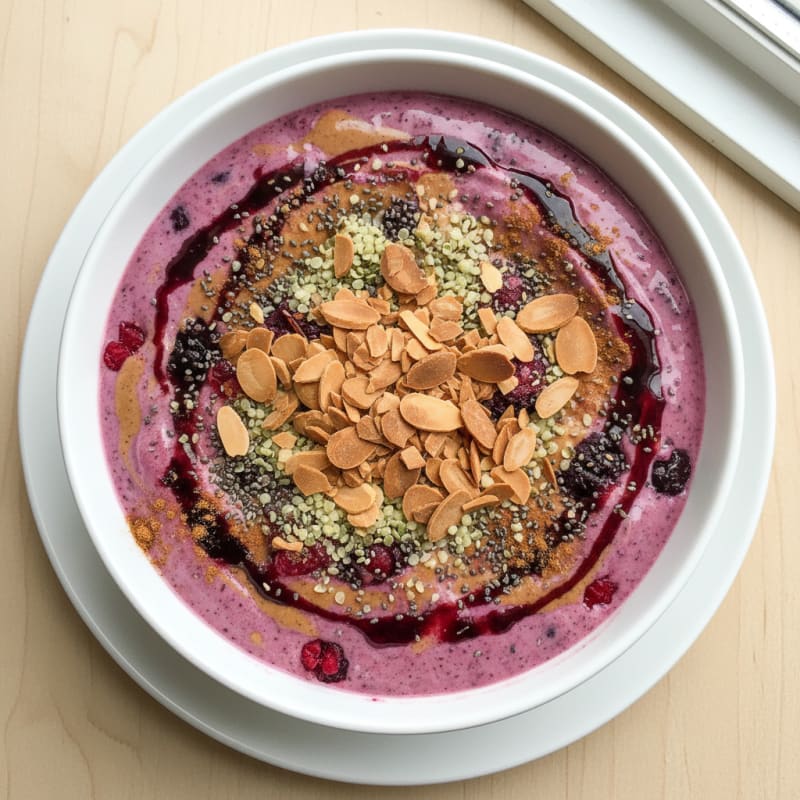 Berry-Almond Breakfast Smoothie Bowl