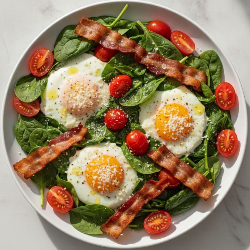 Baked Eggs with Crispy Bacon