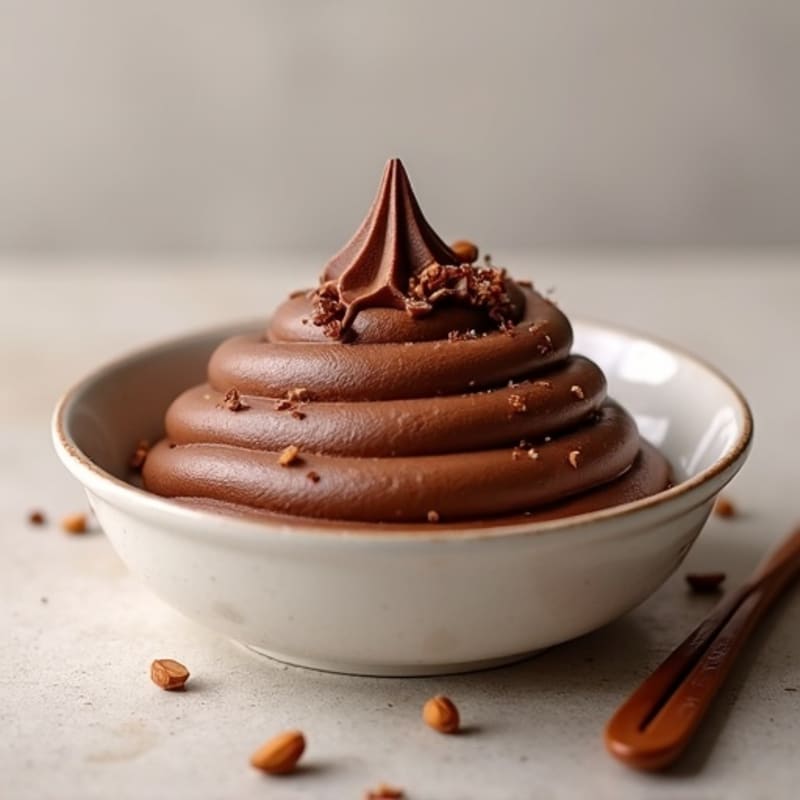 Silky Chocolate Protein Mousse with Almond Butter