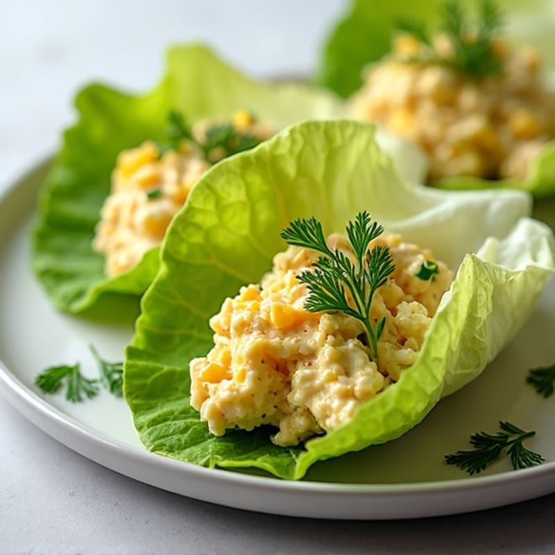Creamy Herb Egg Salad Lettuce Wraps