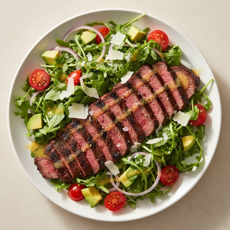 Charred Steak and Zesty Arugula Salad