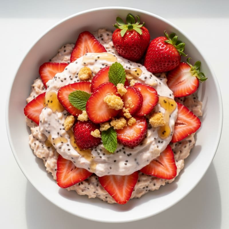 Strawberry Shortcake Overnight Oats