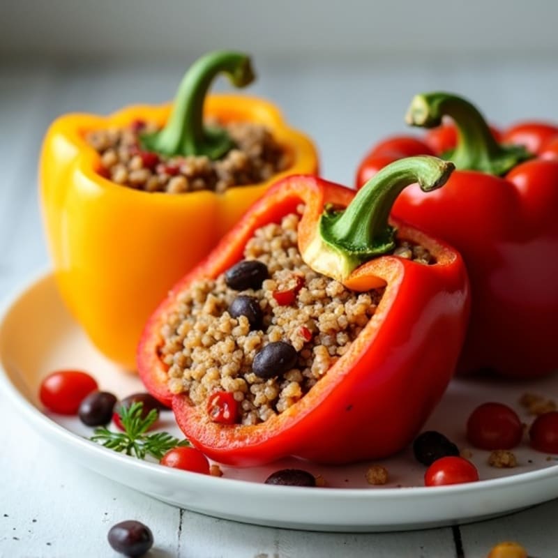 Protein-Packed Ground Turkey Stuffed Bell Peppers
