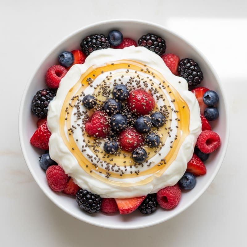 Creamy Greek Yogurt Protein Parfait with Mixed Berries