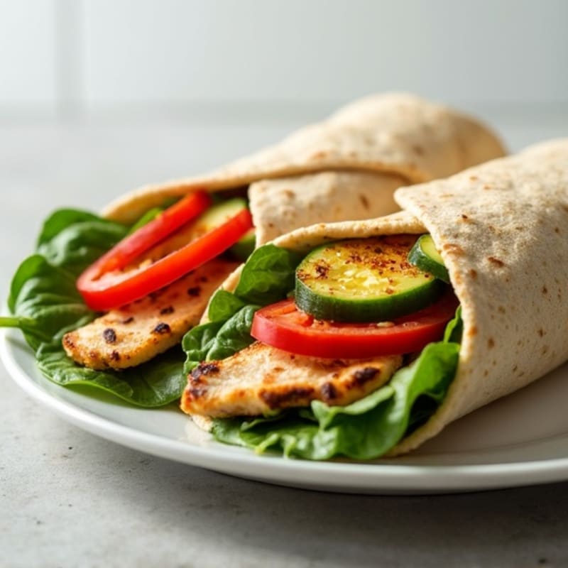 Grilled Chicken and Fresh Veggie Wrap