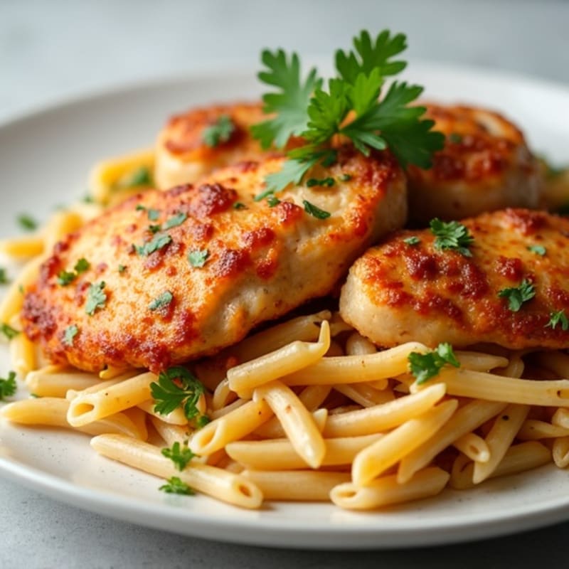 Spicy Cajun Chicken with Creamy Whole Wheat Pasta