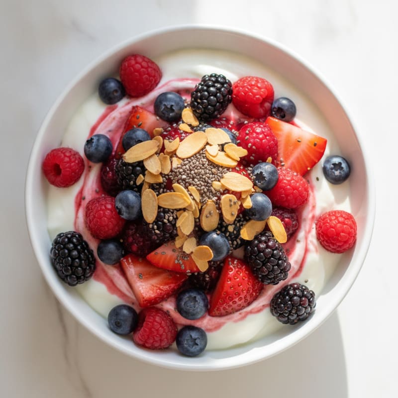 Creamy Greek Yogurt Protein Parfait with Mixed Berries