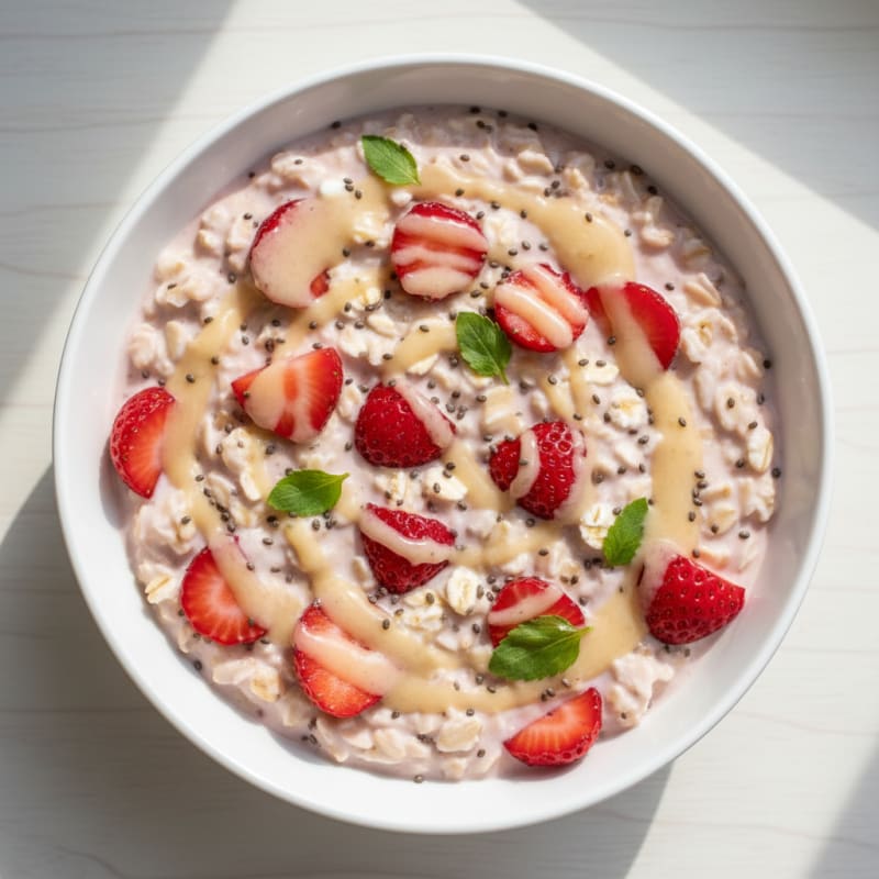 Strawberry Shortcake Overnight Oats