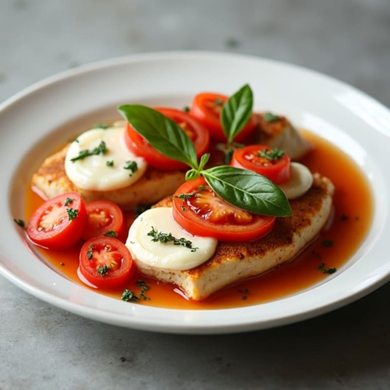 Baked Chicken with Fresh Tomato Basil and Melty Mozzarella