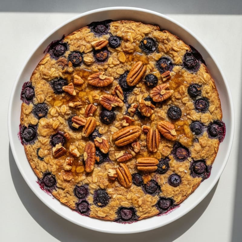 Blueberry Pecan Baked Oatmeal