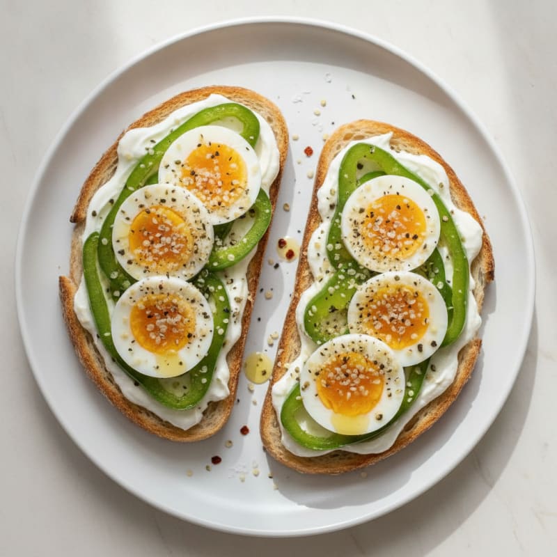 Boiled Egg and Pepper Sourdough Toast