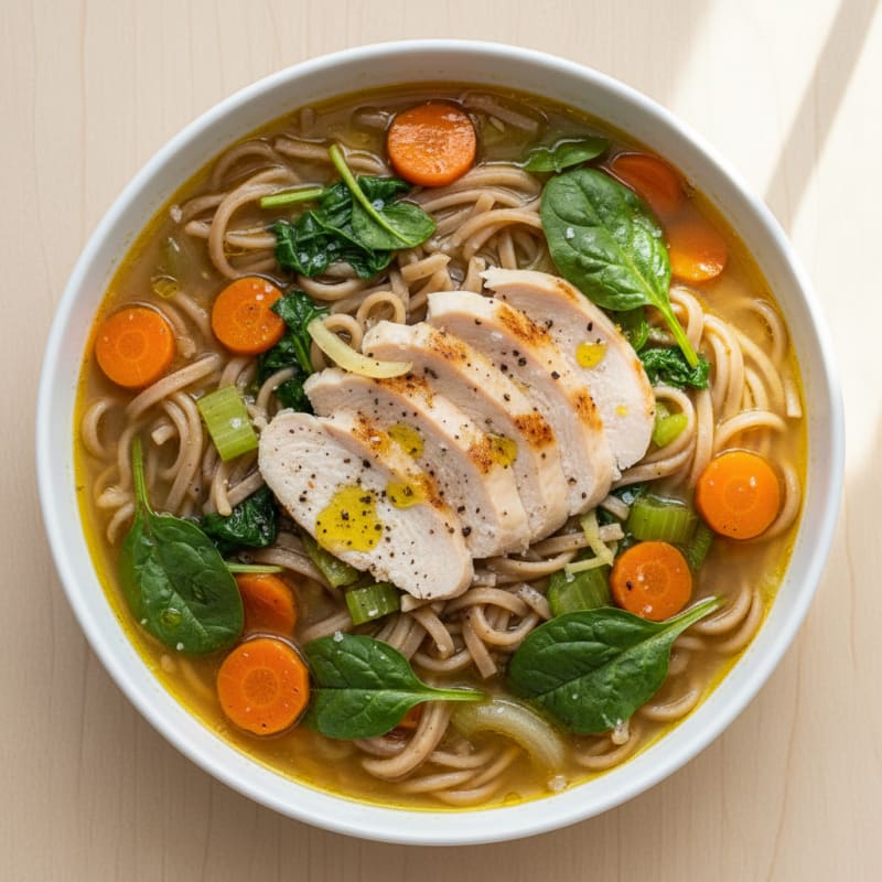 Chicken Bone Broth Noodle Soup