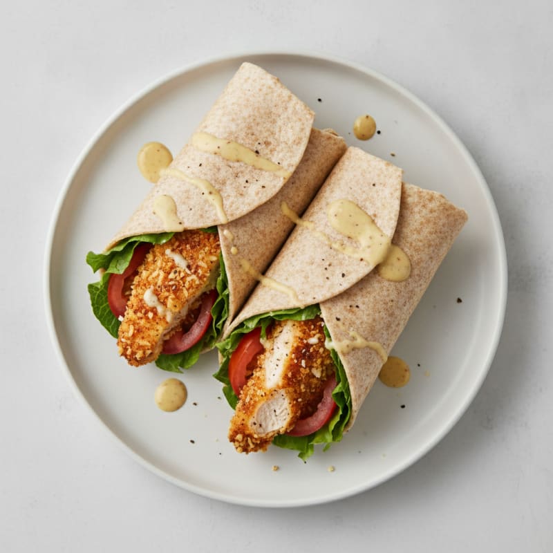 Crispy Baked Chicken Tenderloin Wrap