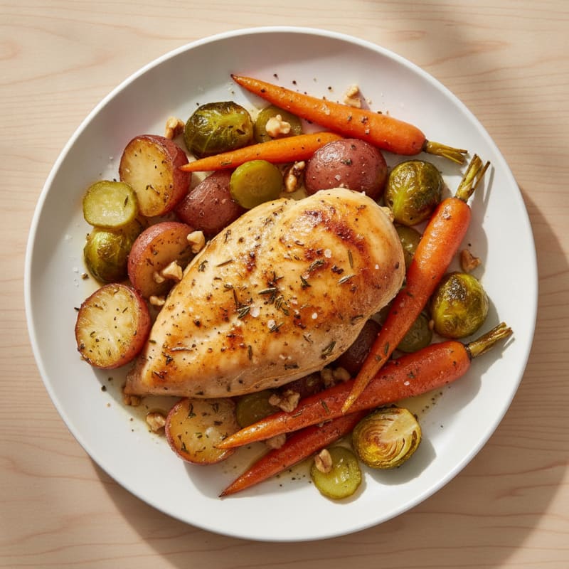 Herb-Roasted Chicken with Roasted Vegetables