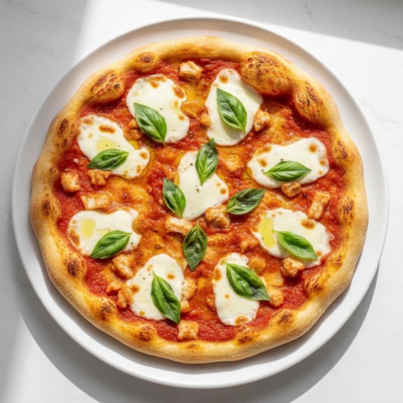 Crispy Golden Margherita Pizza