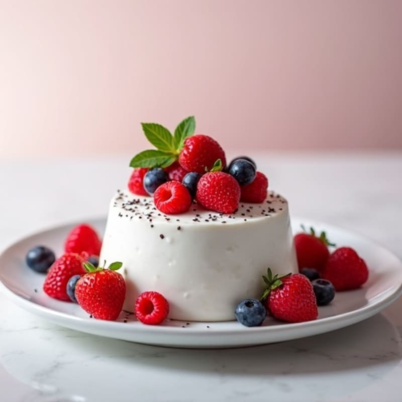 Silky Greek Yogurt Protein Mousse with Fresh Berries