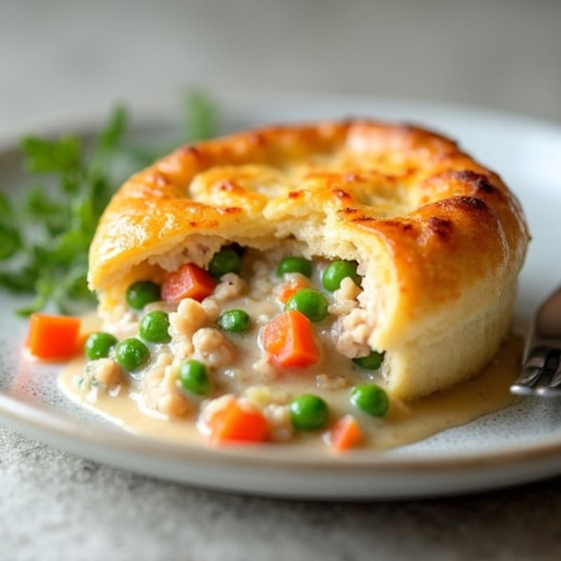 Healthy Creamy Turkey and Vegetable Pot Pie