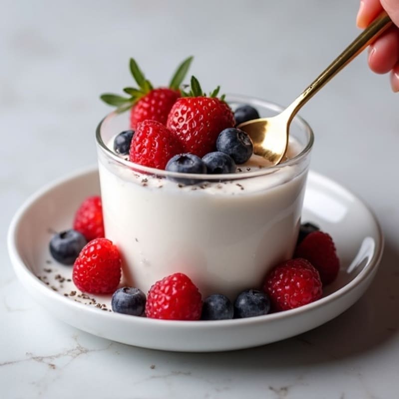 Creamy Greek Yogurt Protein Mousse with Mixed Berries