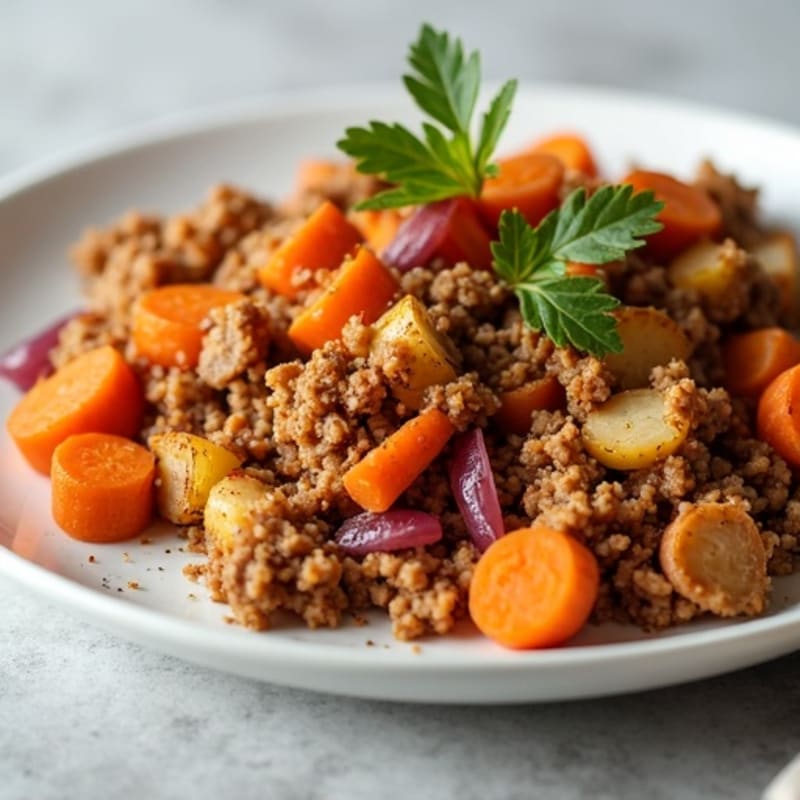 Crispy Ground Turkey and Roasted Root Vegetables