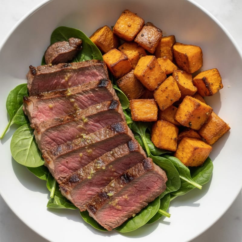 Grilled Steak and Roasted Sweet Potato Bowl