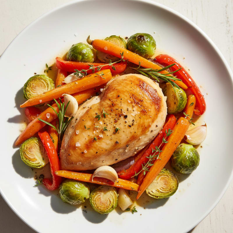 Garlic Herb Roasted Chicken with Vegetables