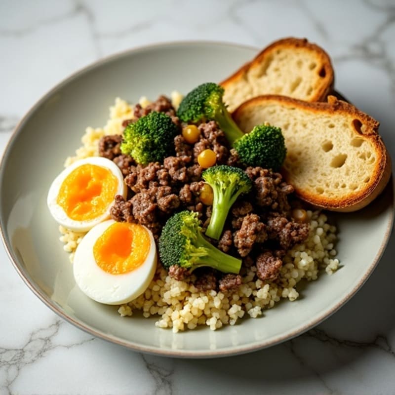 Ground Beef and Broccoli Stir Fry with Cauliflower Rice
