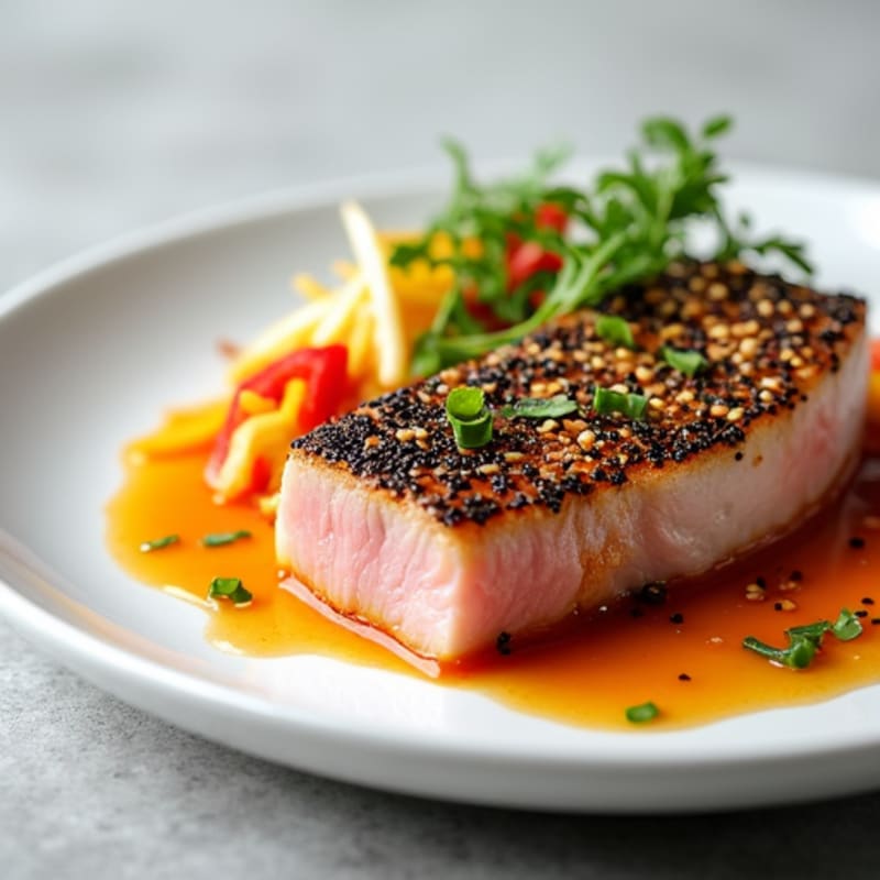 Seared Sesame Tuna with Citrus Sauce