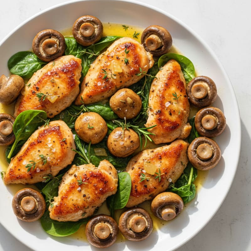 Garlic Butter Roasted Mushrooms with Herbs