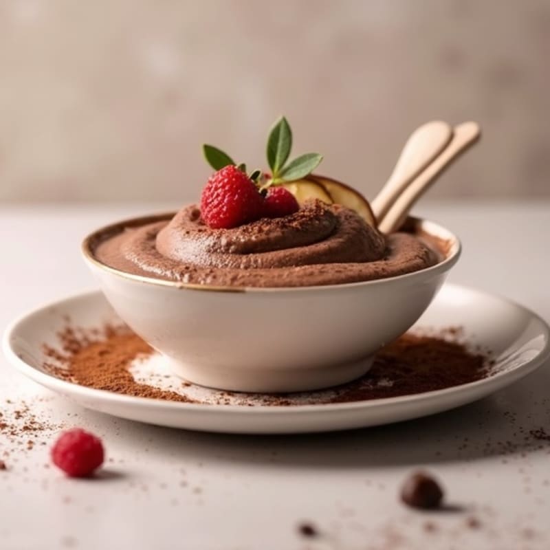 Silky Chocolate Protein Pudding with Almond Butter