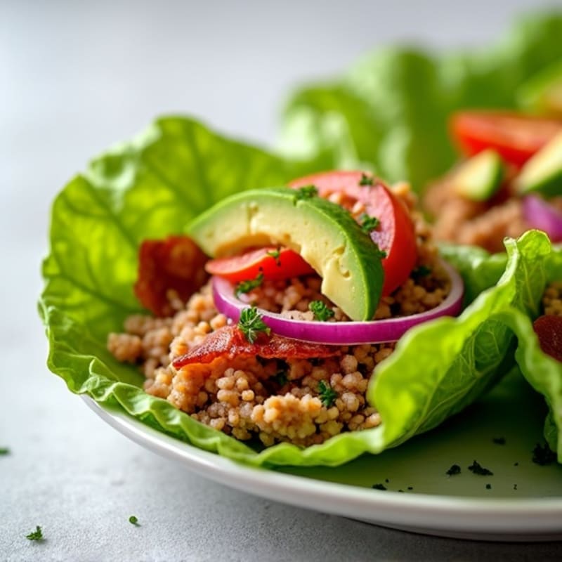 Fresh Turkey and Crispy Bacon Lettuce Wraps