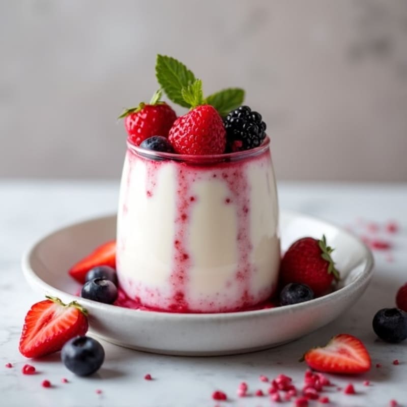 High Protein Creamy Cottage Cheese Mousse with Fresh Berries