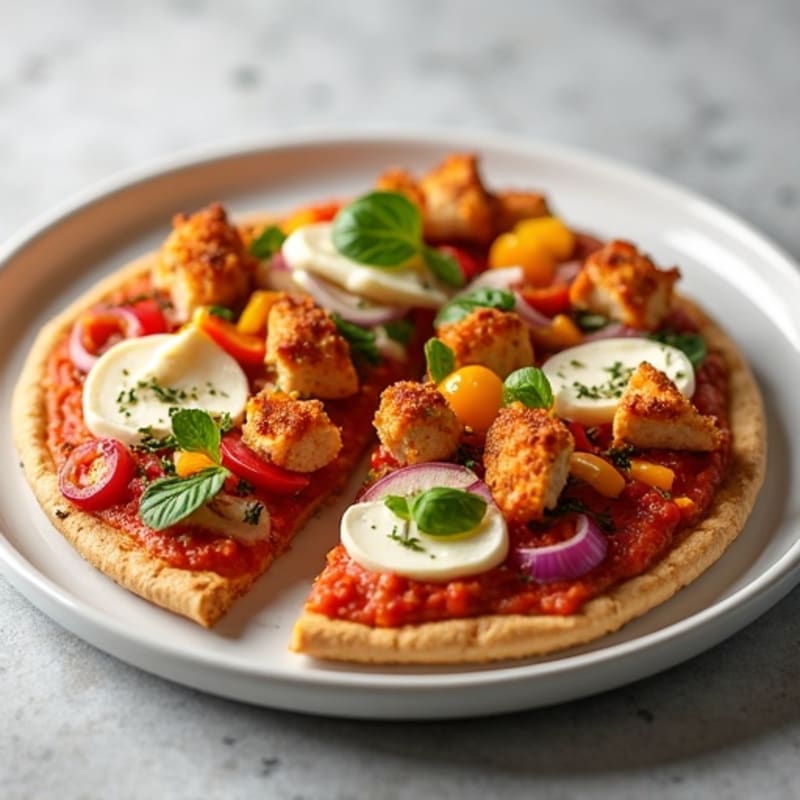 Crispy Chicken and Roasted Vegetable Pizza