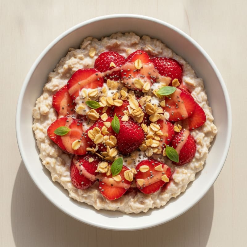 Strawberry Shortcake Overnight Oats