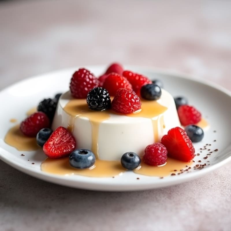 Creamy Greek Yogurt Protein Pudding with Berries