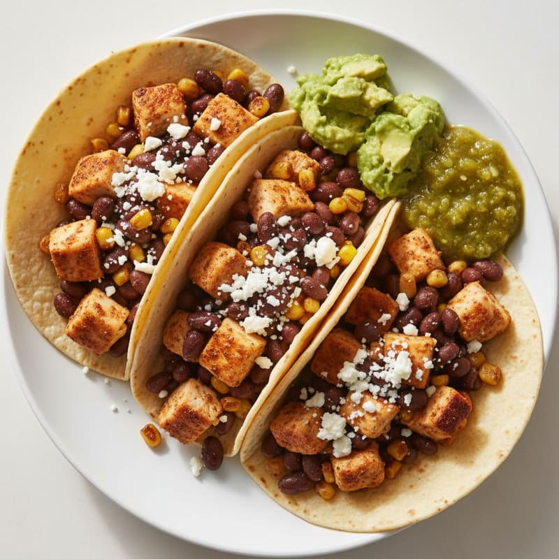 Quick Chicken and Black Bean Tacos