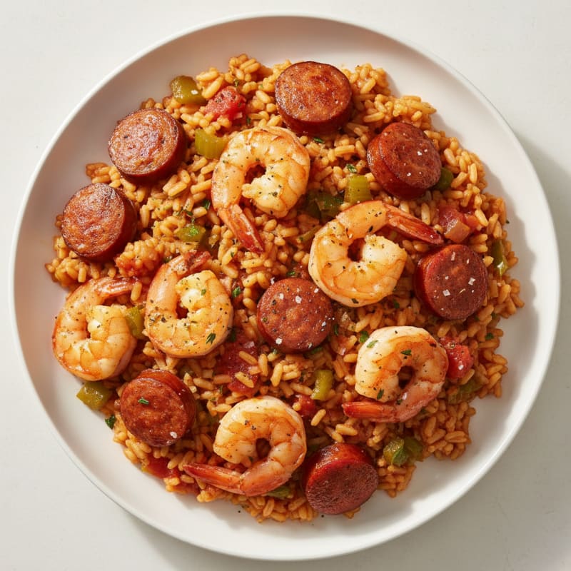 Smoky Creole Shrimp and Sausage Jambalaya
