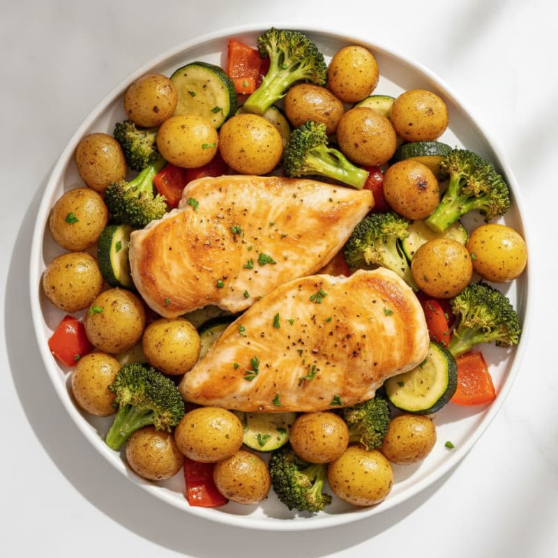 Sheet Pan Lemon Herb Chicken and Veggies