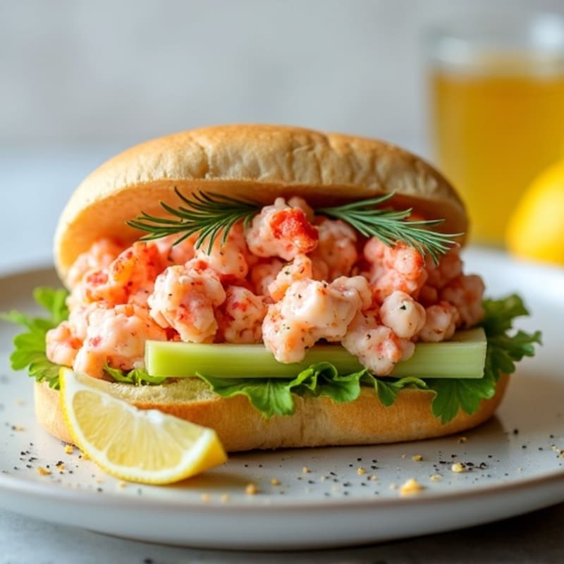 Lightened-Up Fresh Lobster Roll with Lemon-Herb Mayo