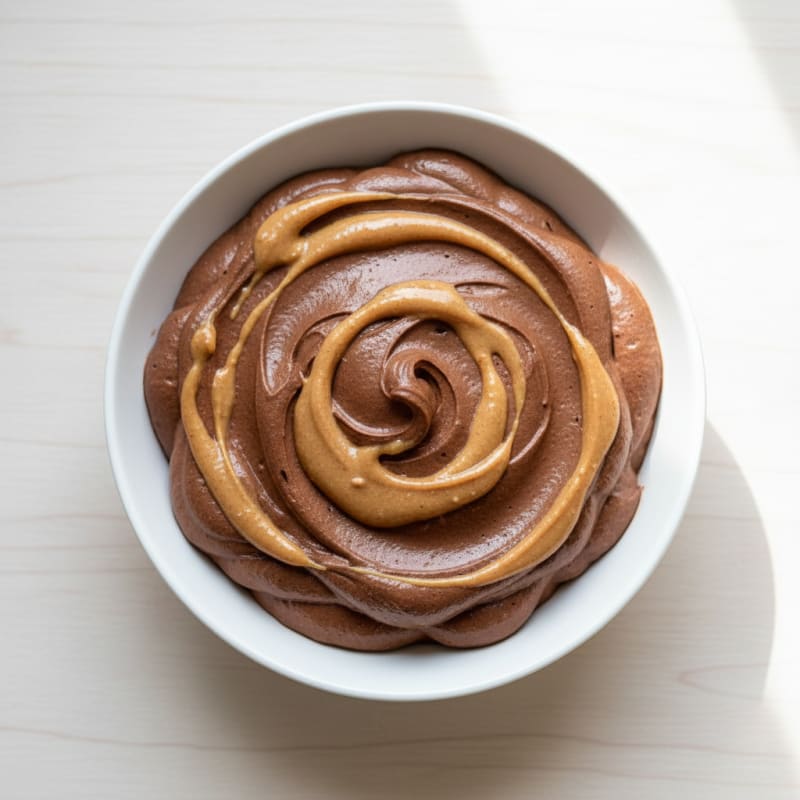 Silky Chocolate Protein Pudding with Peanut Butter Swirl