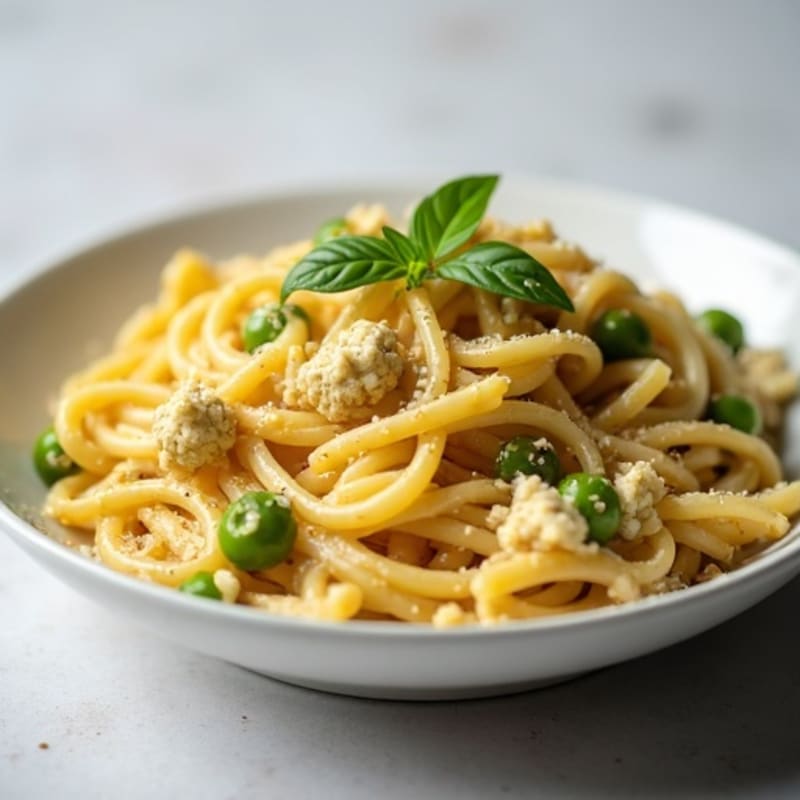 Healthy Creamy Cashew Alfredo Pasta