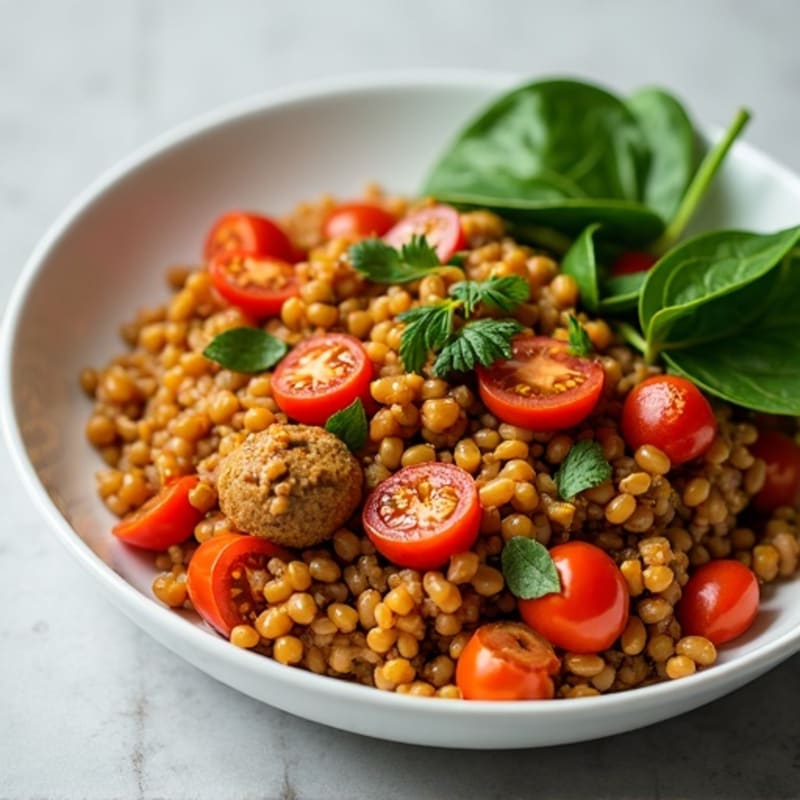 Hearty Ground Turkey and Red Lentil Skillet