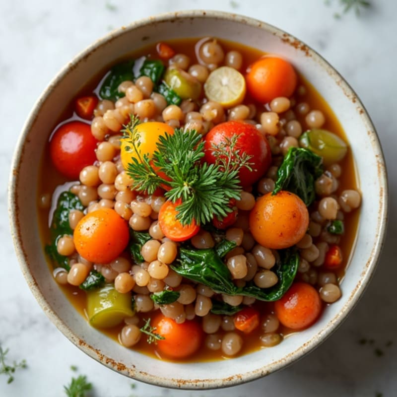 Chunky Vegetable Lentil Stew with Herbs